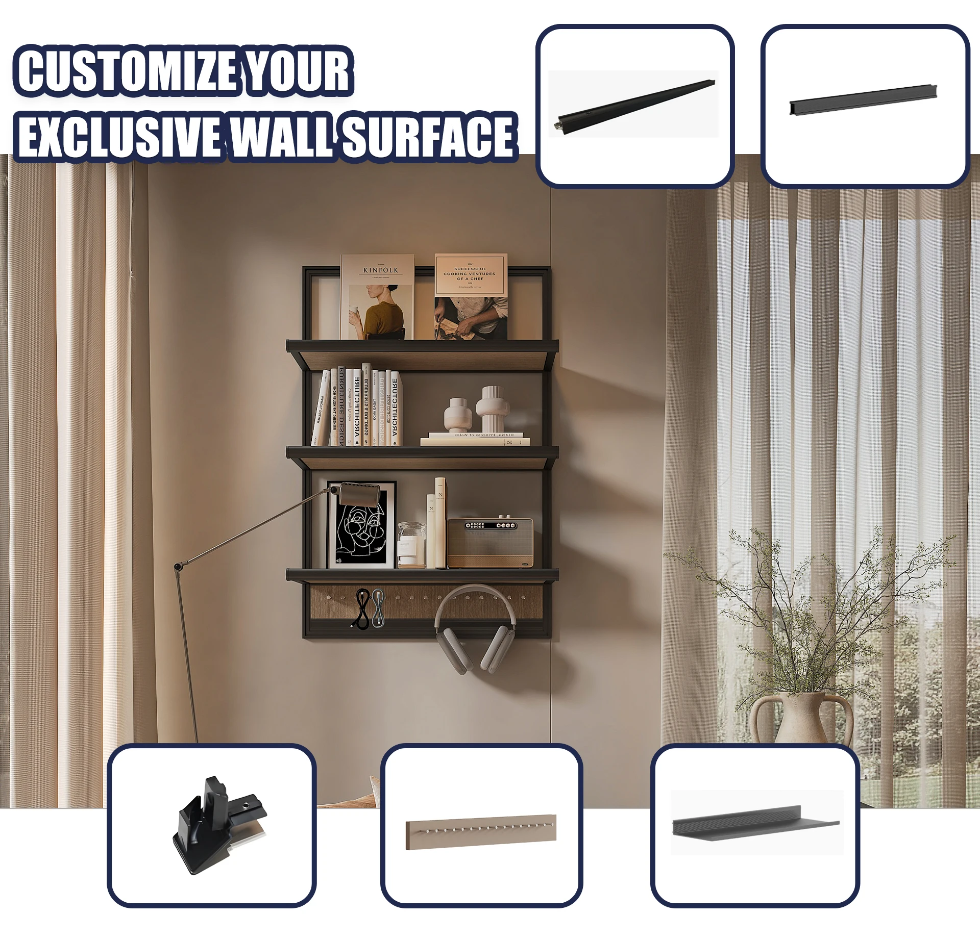 New Product  Aluminum Alloy Multi-Tier Wall-Mounted Storage Rack-Durable Large Capacity for Kitchen Workshop & Living Room supplier
