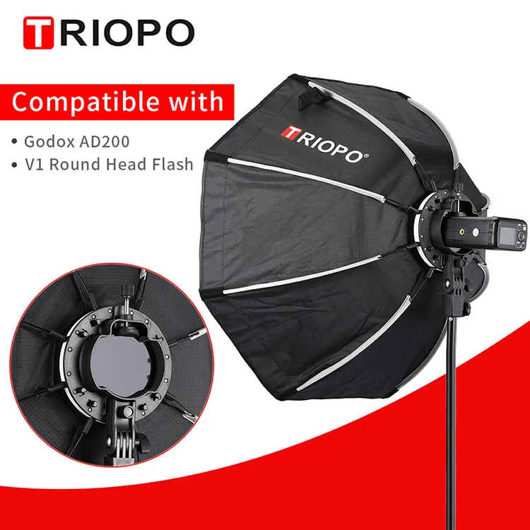 TRIOPO 65cm KX65CM オクタゴンソフトボックス Godox AD200用アクセサリー