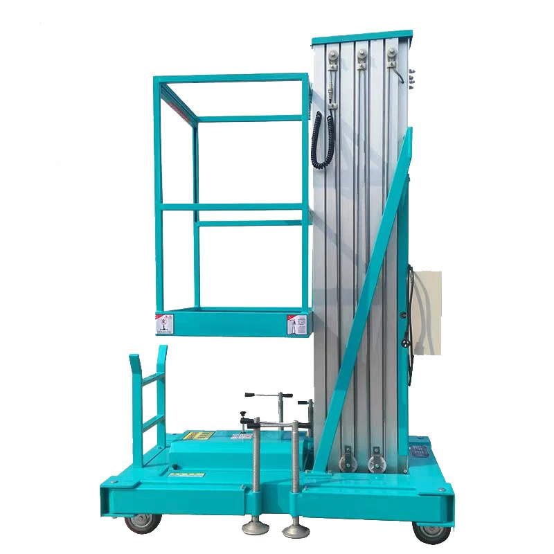 10 M 8m 6 Meter Single Mast Aluminum Alloy Man Lift Convenient and Easy to Carry Lift Platform with CE ISO