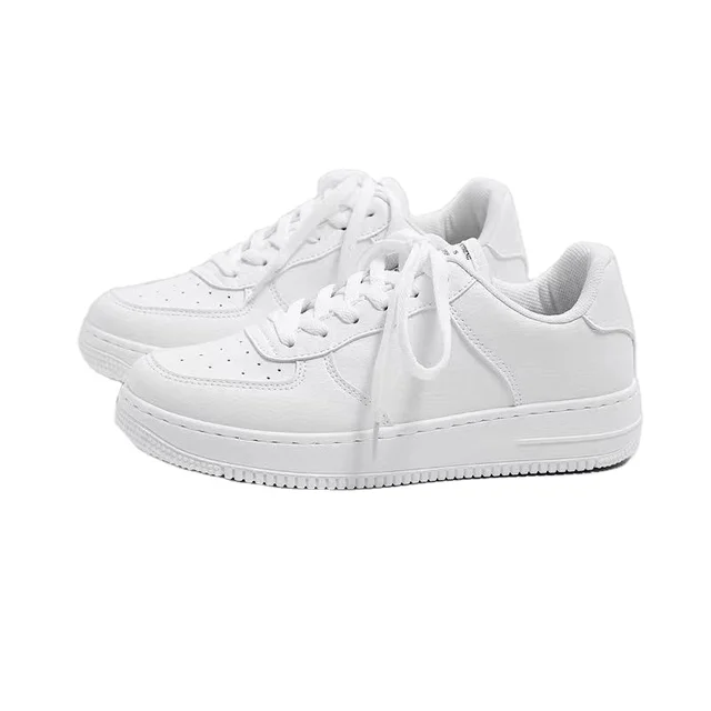 Women's 2024 Spring Summer Breathable Casual Shoes White Tennis Sneakers Thick Sole Inspired One Basketball Style