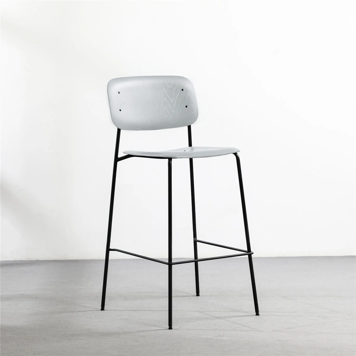 Высококачественная мебель для домашнего бара современный высокий обеденный стул деревянное сиденье металлическая ножка