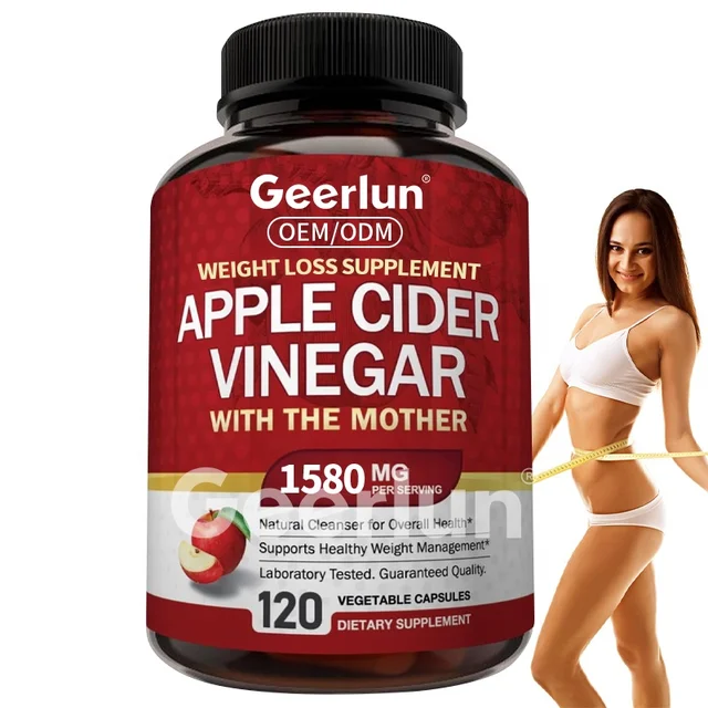 Weight Loss Supplements ACV with the Mother Capsules Digestion and Detox Capsule Apple Cider Vinegar Slimming Capsules