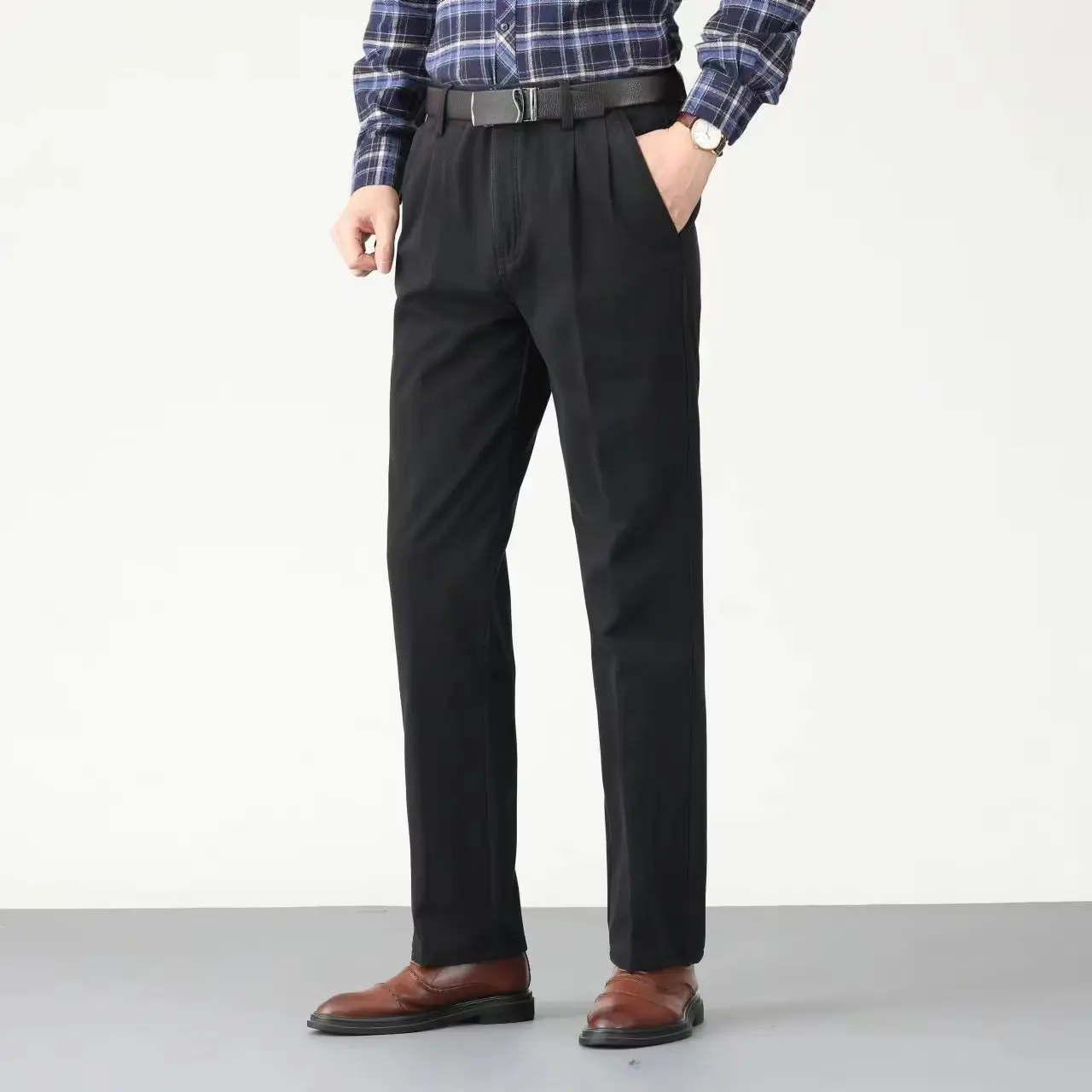 Mens Tuxedo Pants Double Pleated Front Wide Leg Business Trousers Classic Fit No Iron Work Office Clothes Formal Pants Mens Tuxedo Pants Double Pleated Front Wide Leg Business Trousers Classic Fit No Iron Work Office Clothes Formal Pants