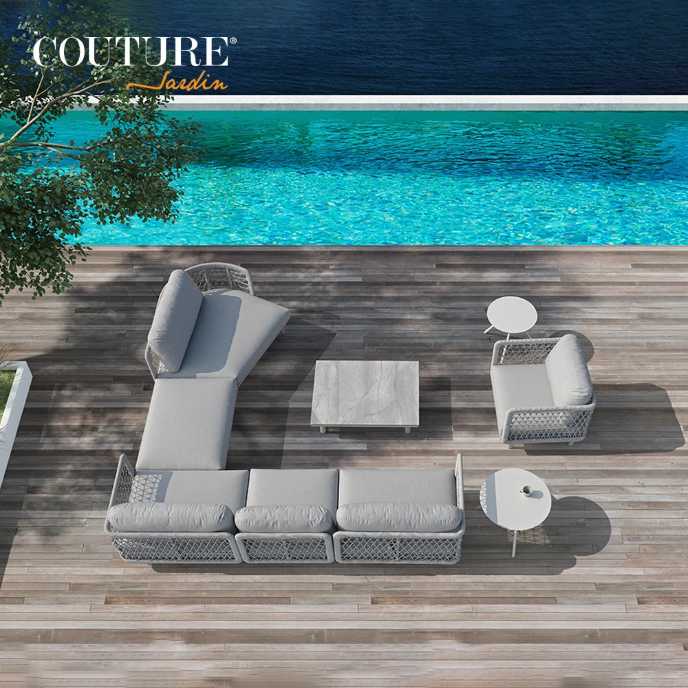 Couture Jardin Club Outdoor Furniture Rope Aluminum Frame Furniture Garden  Outdoor Sofa Set - Buy Outdoor Sofa Set,Rope Outdoor Furniture,Outdoor  Furniture Sofa Product on 