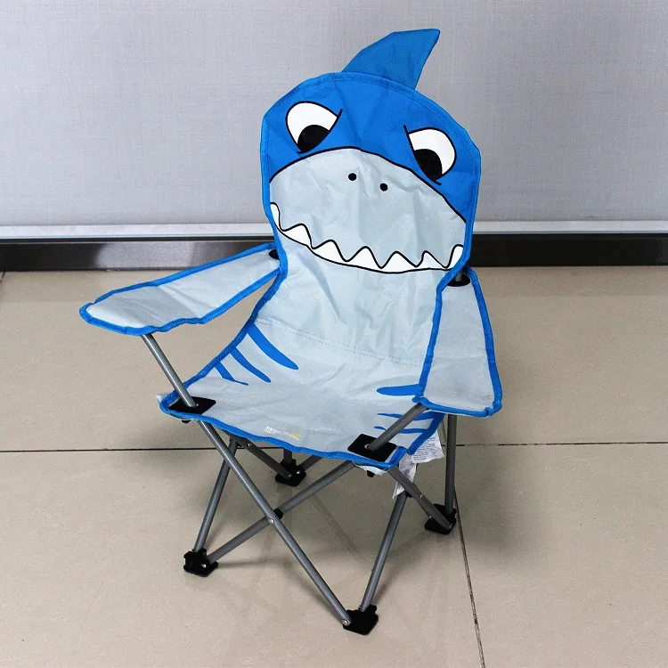 Relax Fishing Blue Shark Pattern Comfortable Folding Tourist Chair