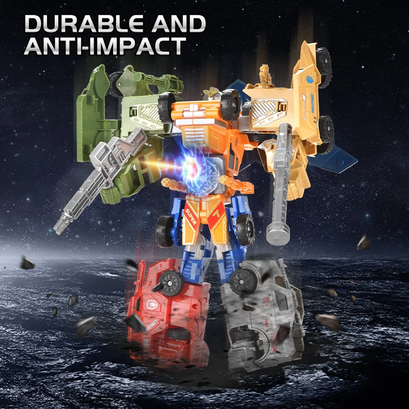 Futuristic Combined Transforming Robot Toy 7 in 1 Deformation Robot Car Toys  for Children