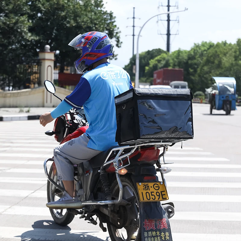 Коробка для доставки мотоциклов с подогревом продуктовая доставка пищевых продуктов очень большая Изолированная Термосумка-холодильник