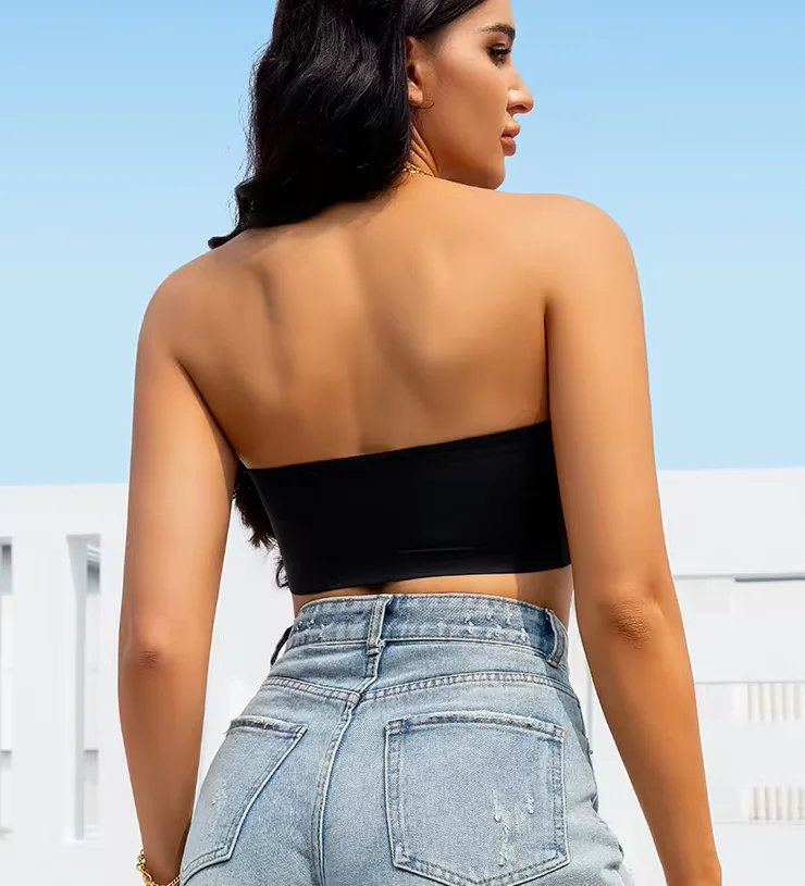 LJ048 black wireless bandeau side view