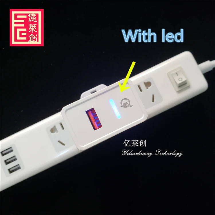 Быстрое зарядное устройство QC3.0 со светодиодной подсветкой 12 В 9 2 А для samsung s6 s8 s10 телефона xiaomi /huawei адаптер быстрой