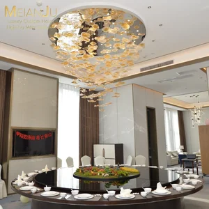 Zhongshan Modern Luxury Customizable Lotus Glass Chandelier Pendant Light for Hotel Ceiling Lamp Lighting Fixtures Luminaire