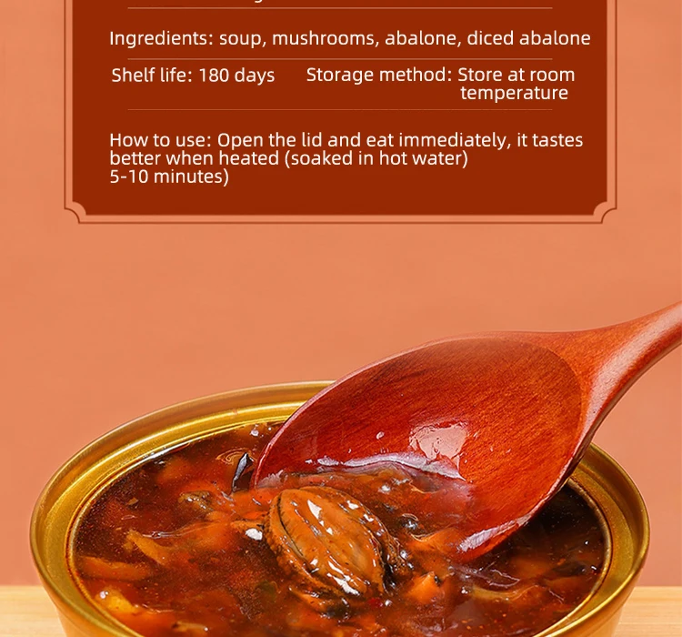 Wholesale Chinese Food Seafood Abalone Sauce Healthy Exotic Canned