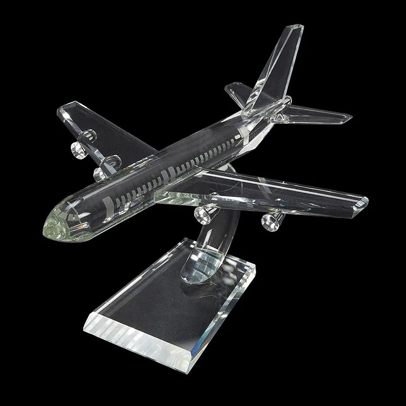 
Индивидуальная Хрустальная 3d-модель самолета для модных сувенирных подарков 