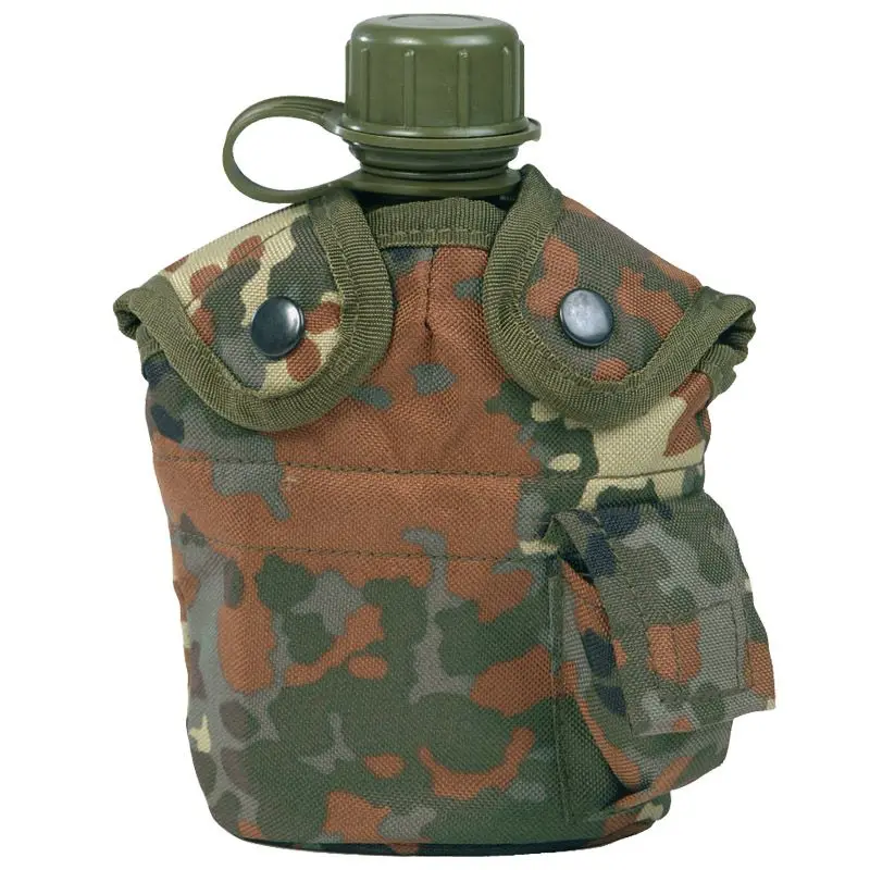PE Plastic Water Bottle Tactical Kettle Canteen With Pouch Outdoor Camping Hiking Drinking Water Bottle