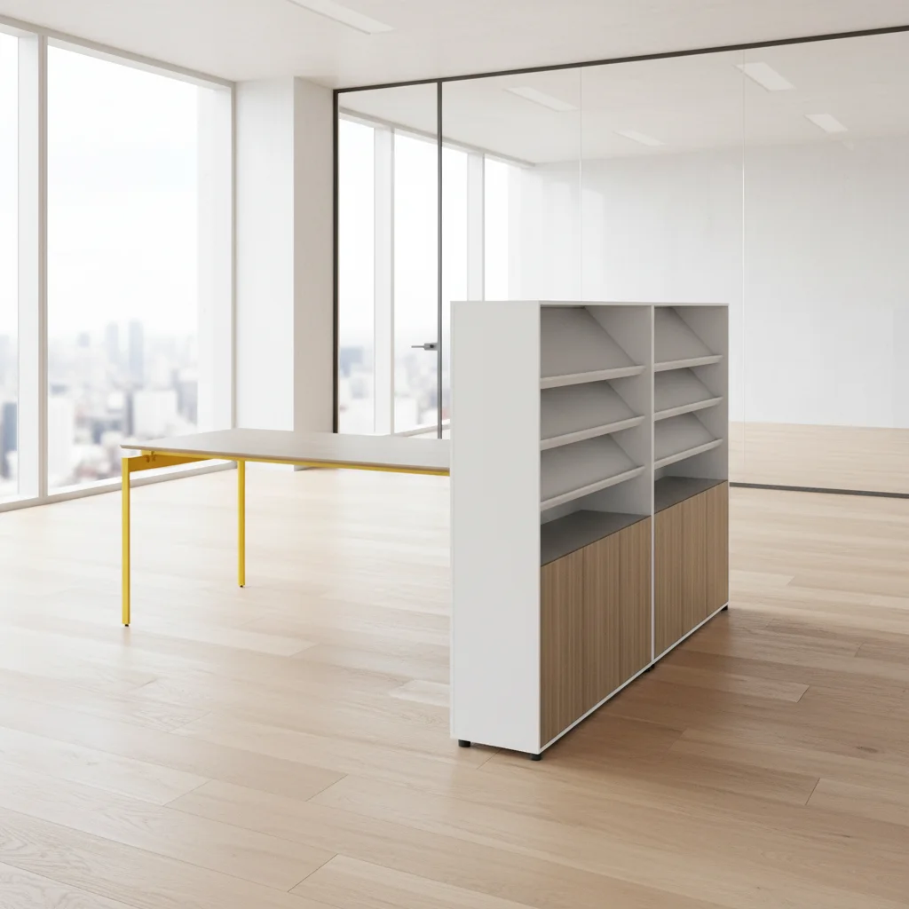 Multimedia Desk Steel Frame High Cabinet Professional AV Setup Modern Office Equipment Conference Tables Office Furniture 3