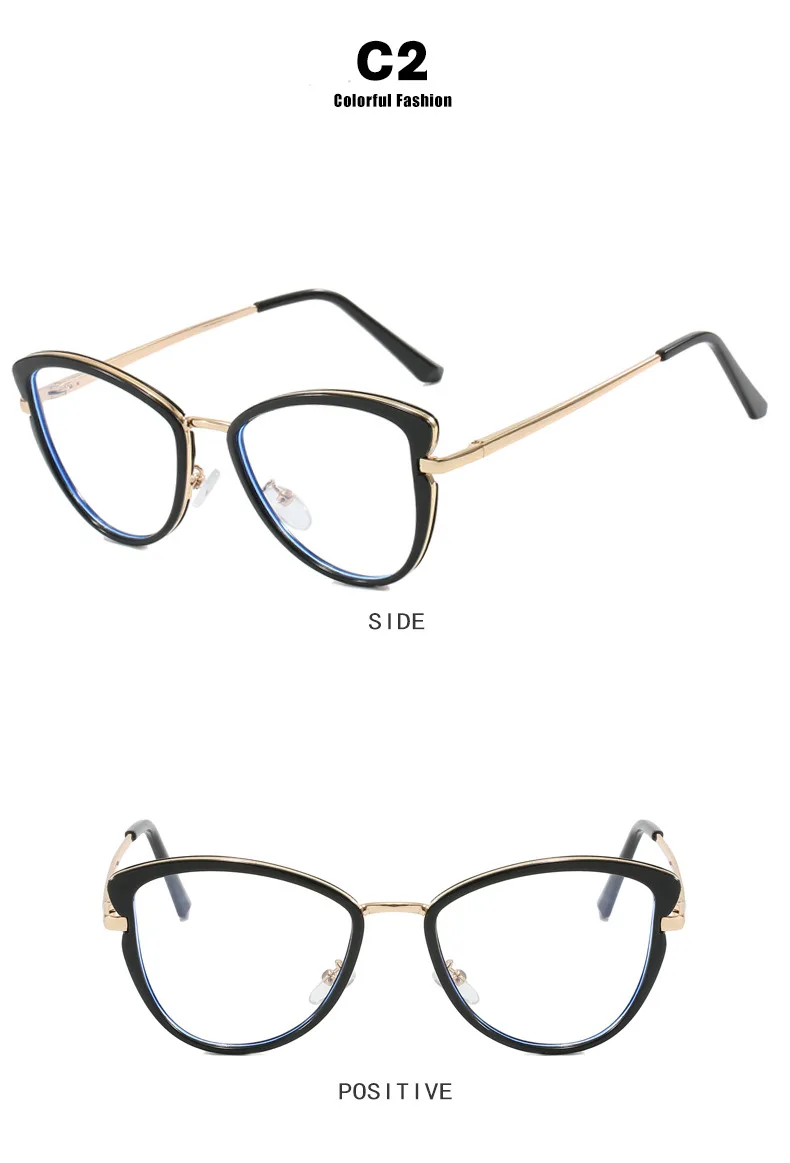 Gafas Ópticas de Alta Calidad para Miopía, Montura de Gafas de Ojo de Gato a la Moda 2025, Gafas con Bloqueo de Luz Azul, Venta al Por Mayor