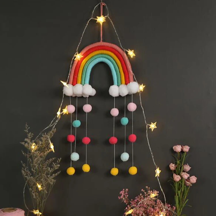 Tapisserie Tissee A La Main Tapisserie Coloree Arc En Ciel Avec Cœur Pour Chambre De Fille Decoration Murale Pour Saint Valentin Noel Anniversaire Chambre D Enfants Buy Boho Macrame Tisse Tenture Boheme Maison Decor Chic Ornement Decoration Art