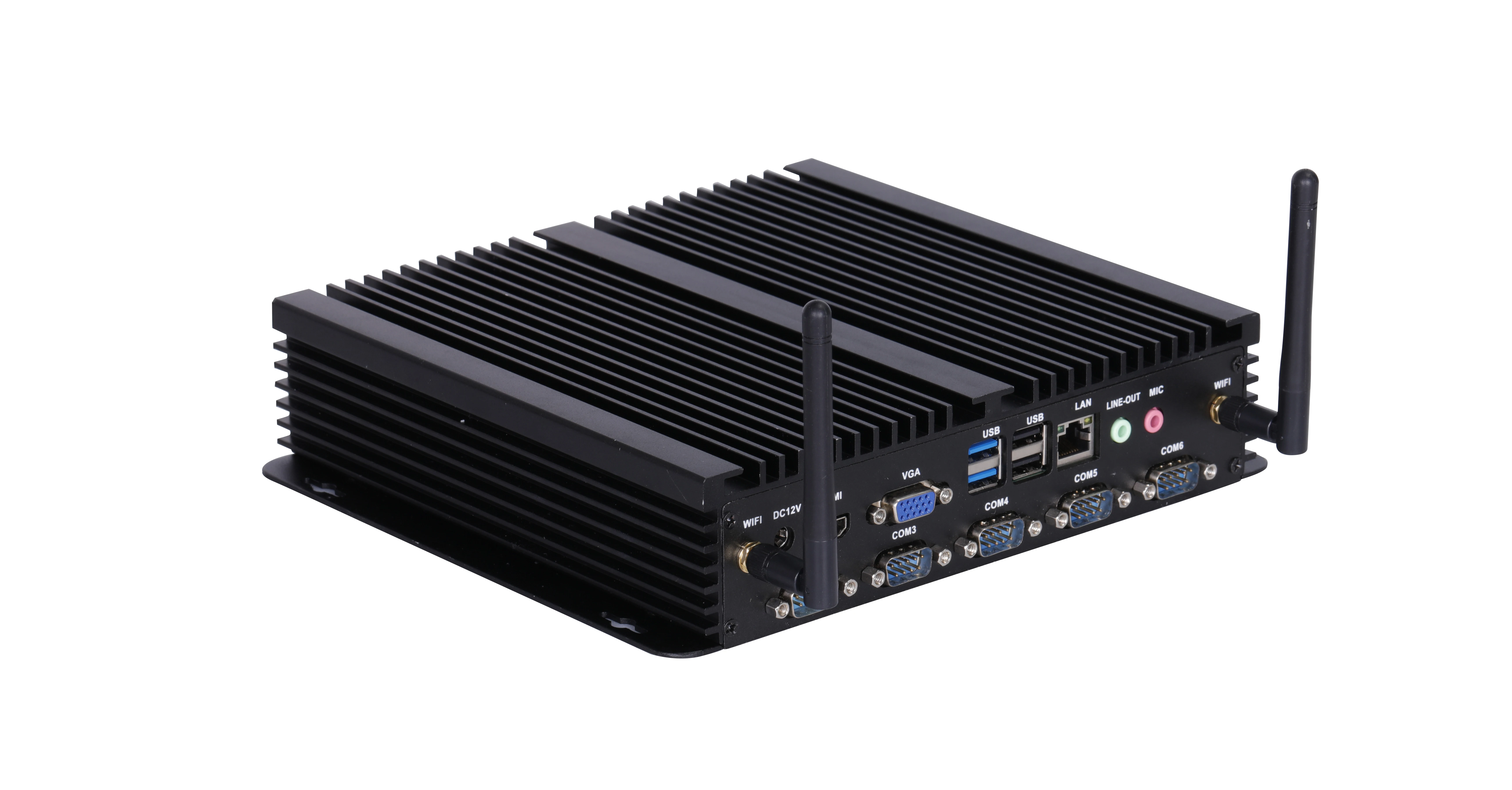 ELSKY IPC6000 X86 Mini Itx Fanless Ebedded  4th Gen I3 I5 I7 Linux Ubuntu OS Portable Industrial Mini Pc with Parallel Port