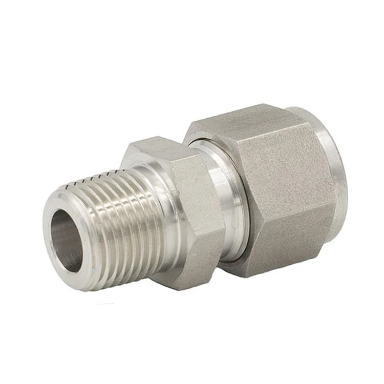 10mm Tube X 1/2 In. Npt Male Connector 316 Stainless Steel Compression