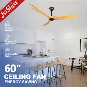 1stshine Ceiling Fan Designer 60 Inches Ceiling Fan Wooden Blades Remote Control