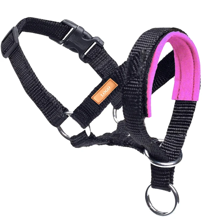 Wholesale Adjustable Dog Head Collar With Padded Fabric Antipulling