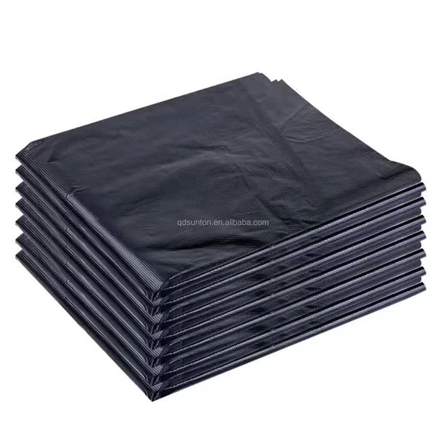 wholesale medium refuse sacks dustbin black heavy duty package hdpe 100l plastic packing pouch trash bin can liners garbage bags