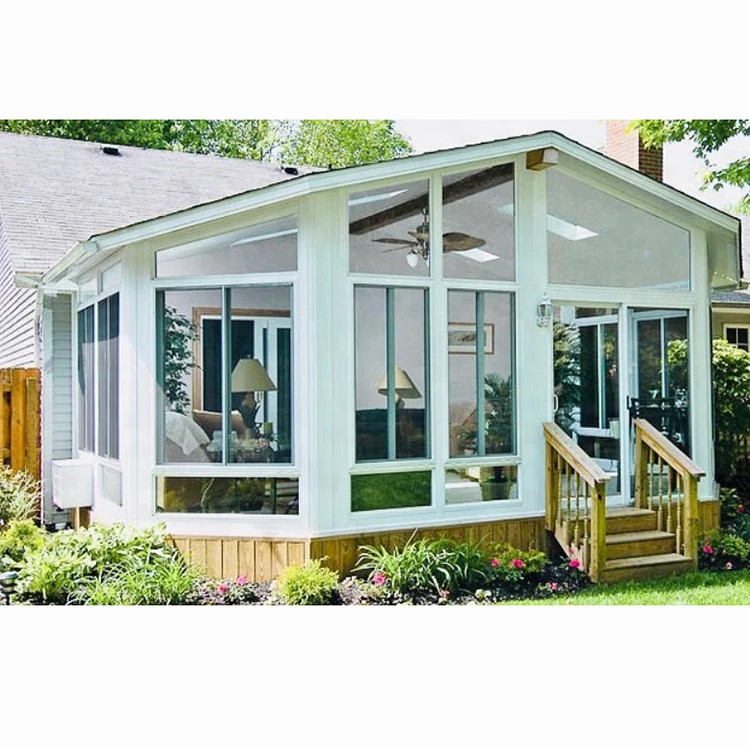 Popular Design 12 X 20 Aluminum Sunroom Kit Prefab with Tempered Glass Roof