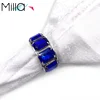 Silver Ring + Royal Blue Rhinestone