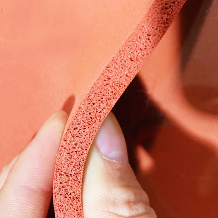 Factory Price Soft Red Texture Surface Sponge Silicone Foam Rubber Sheet for Hot Stamping