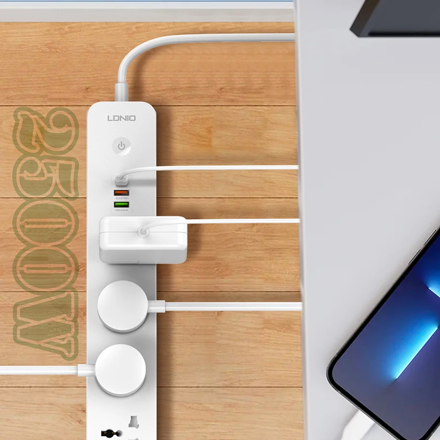 LDNIO SC5319 Power Strip Cube Socket 5 UK EU US Outlet 3 USB Port Surge Protector Power Socket Fast Charging Protection