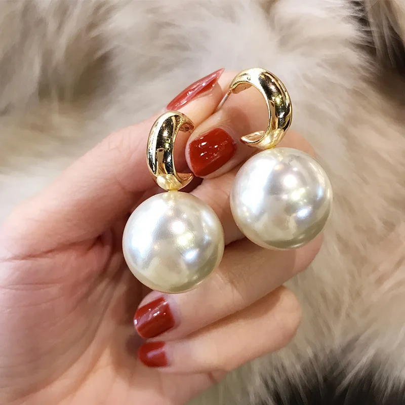 Vintage Drop Pearl Earrings Jewelry 