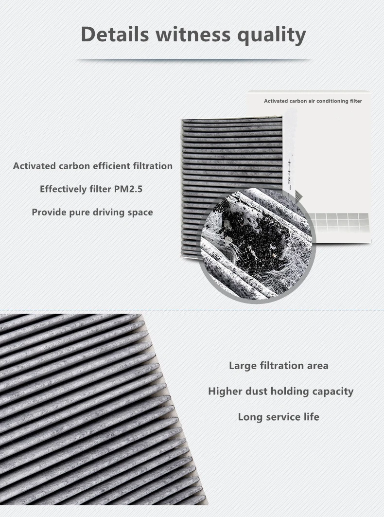 Car Air Conditioner System Activated Carbon For Air Filter 871390n010