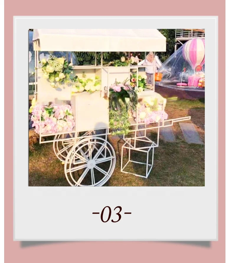 Горячая Распродажа украшение для вечеринки демонстрация десертов белая металлическая тележка конфет на