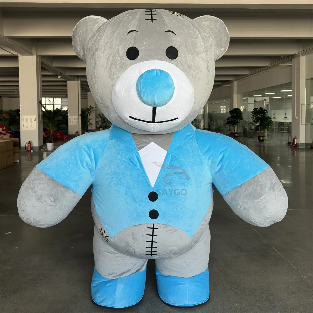 Saygo Blue Bear Costume for Men \u0026 Boys | Inflatable Mascot, OEM/ODM, image size:1000x1000