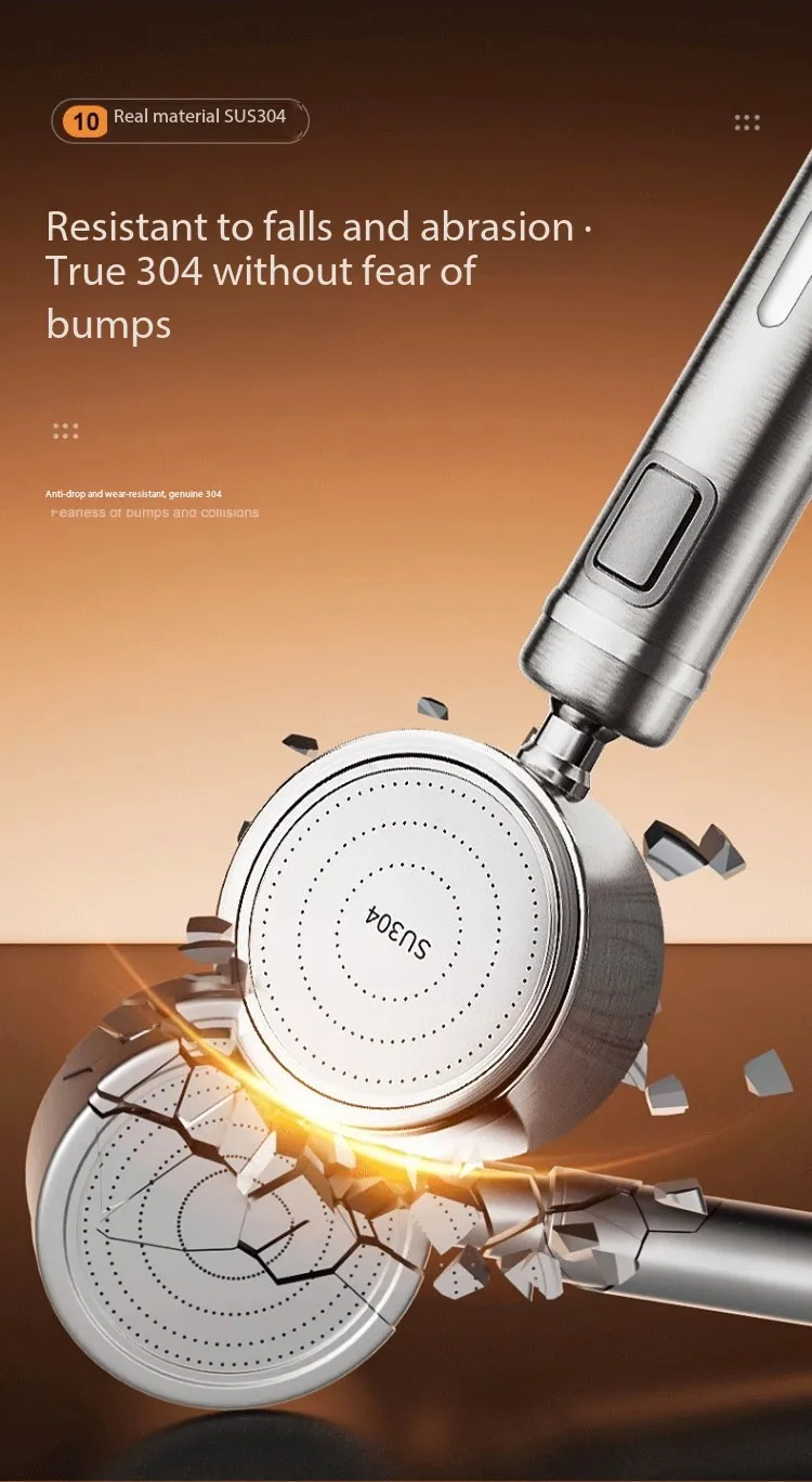 Турбо лейка для душа c фильтром Womyki нержавеющая сталь