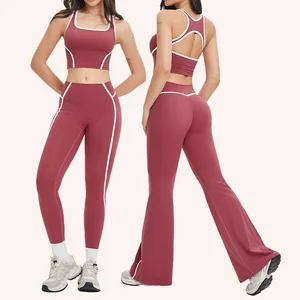 Oem Odm Activewear Custom Athletic Wear Fitness Apparel Women Winter  High Waist Leggings Tummy Control Pilates Outfit Set