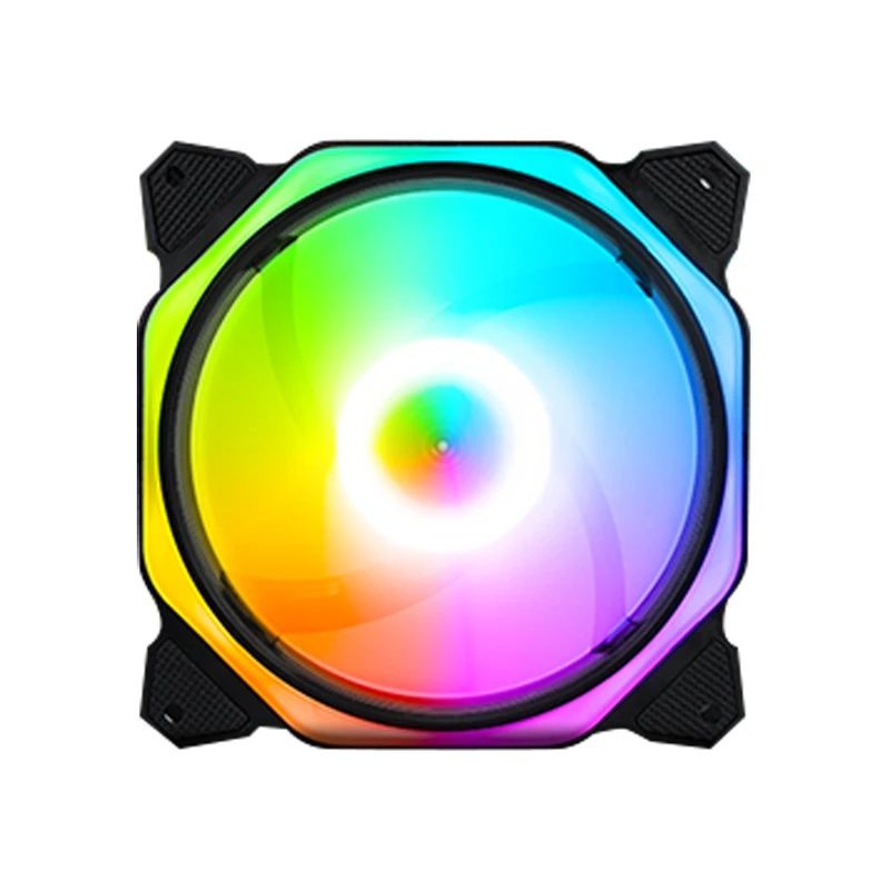 PC Fan Rainbow Ceiling 1200Rpm 120mm Cooling Rig Wentylator Chlodzacy Rgb Fan for Gaming Computer Cooling Rozpraszanie Ciepla