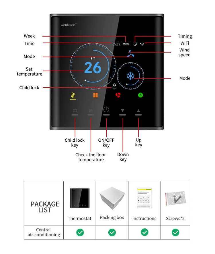 Tuya Wifi Mitsubishi Heavy Industries Vrf Ac Unit Thermostat Zigbee Air