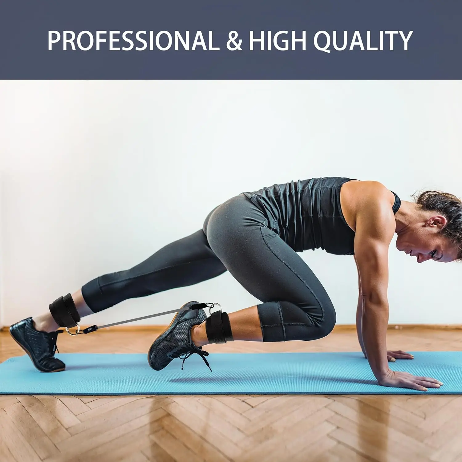 Mr Ankle Resistance Bands With Cuffs Glutes Workout Home & Gym Workout