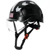 Casco Negro con Visera Transparente