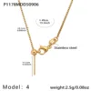 P1178-4 Collana a catena con perle quadrate in oro 49 cm