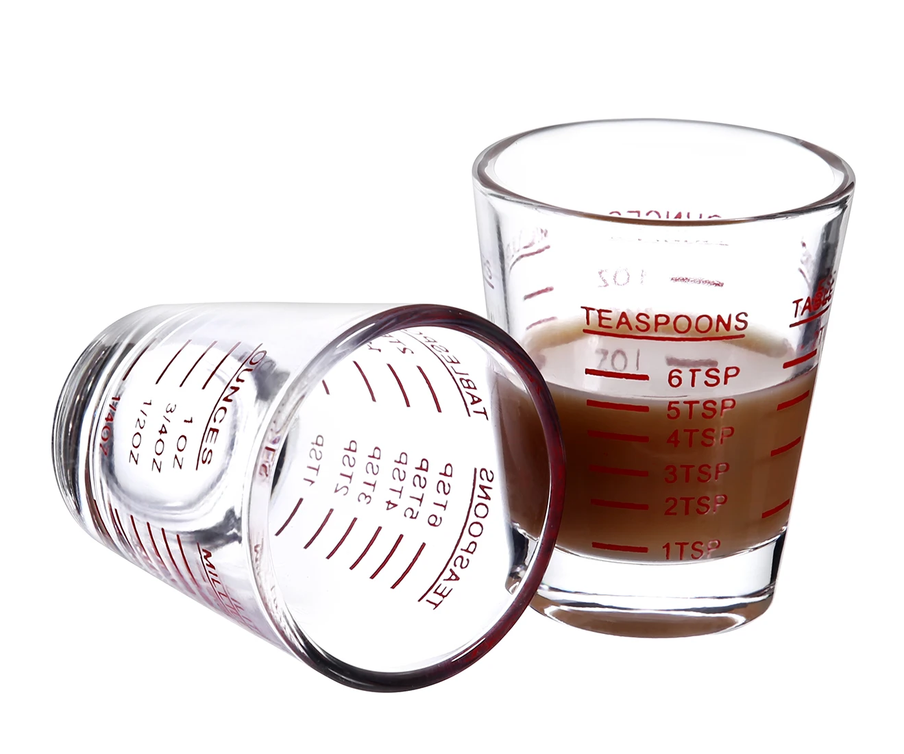 Wholesale BCnmviku Shot Glasses 30ml+45ml Black And Red Line Espresso Shot  Measuring Glass Coffee Cups Liquid Heavy Wine Glass With Base From  m.