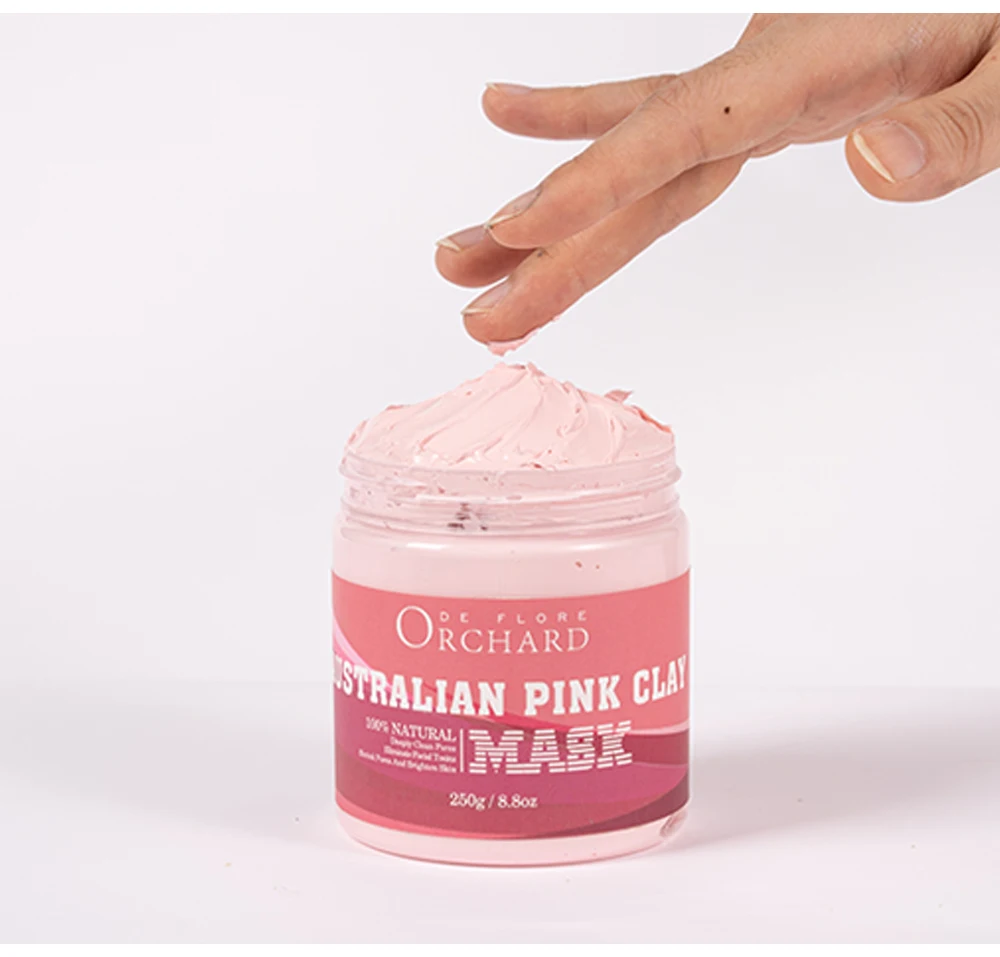 Розовый глиняный уход за кожей маска для лица удаления черных точек и акне