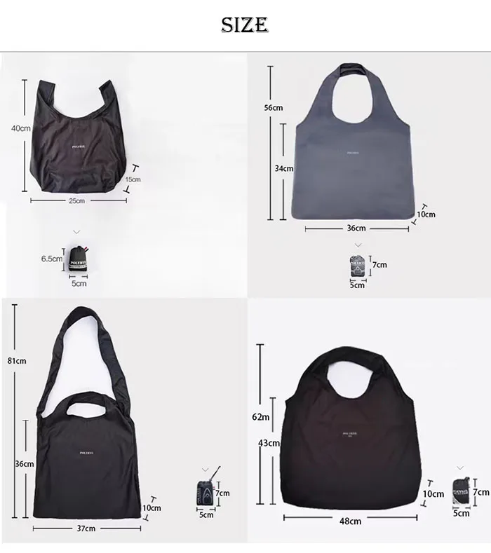 Customized Folding Crossbody Shoulder Nylon Bag Reusable Bag Shopping