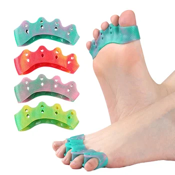 Gradient Color Yoga Toe Separator Bunion Corrector Silicone Nail Splitter Toe Separator 90-Day Urgent Order Window