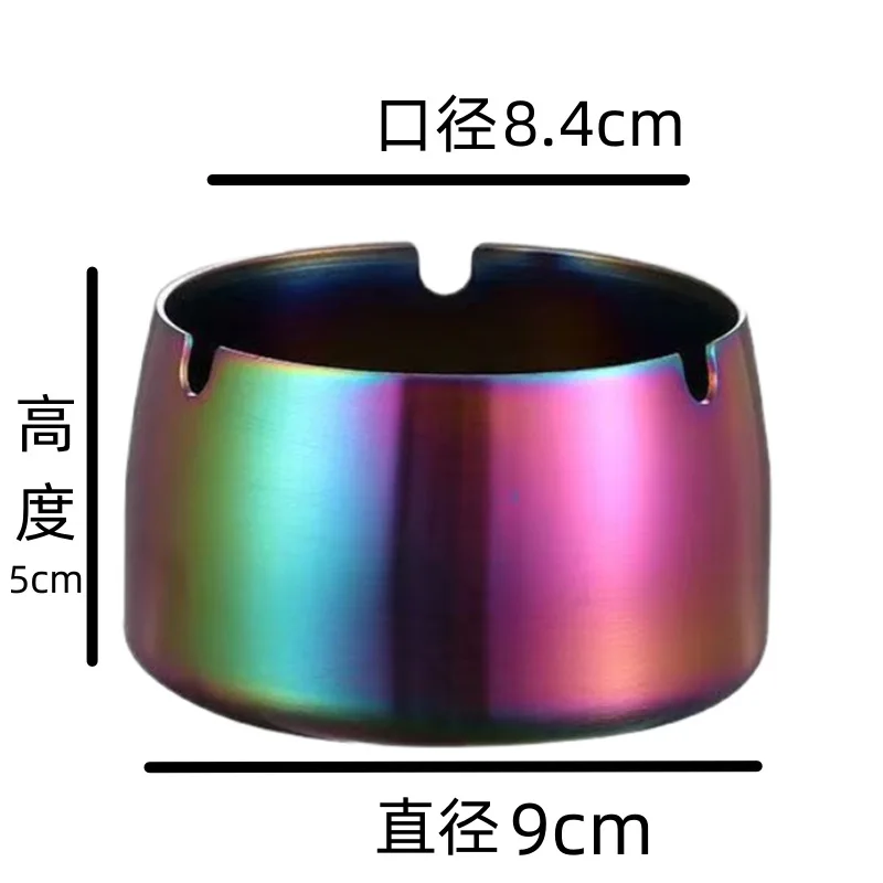 Outdoor Ashtray Stainless Steel Ashtrays for Smokers Indoor Table Decor Home Decorative Ashtrays for Cigarettes Silver Large