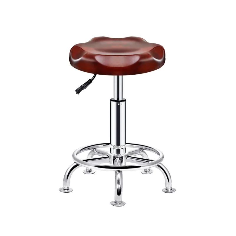 Rotatable Bar Stool Bar Table Lift Chair Beauty Barber Chair Pulley Round Stool for Salon