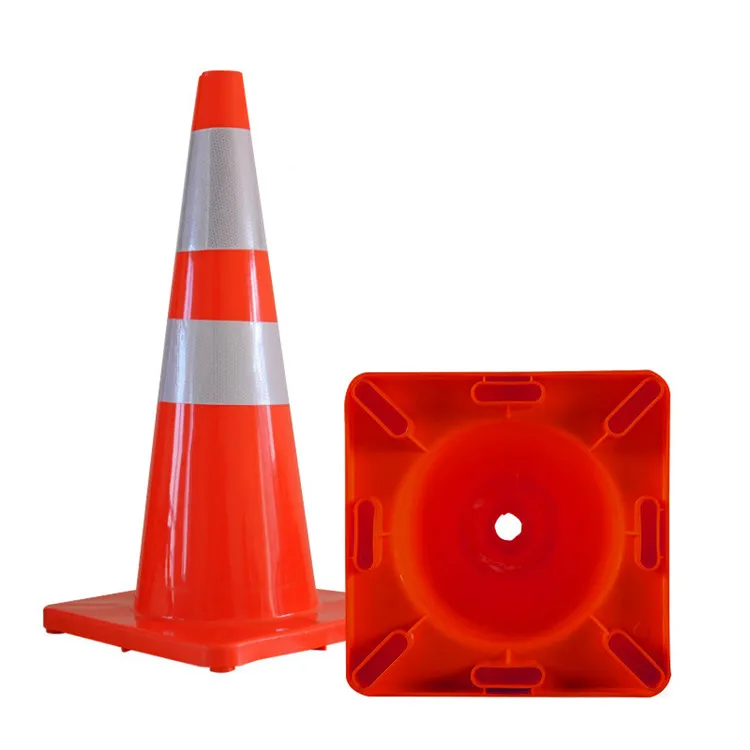 Construction Building Safety Cone Reflective PVC Plastic Traffic Road Cone with PE for Roadway Warnings details