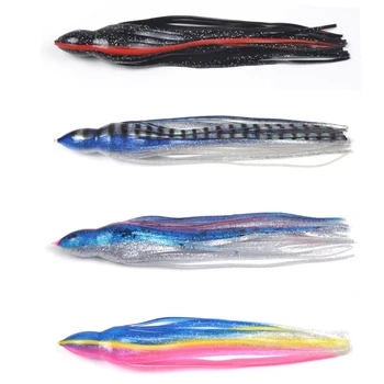 Cheery UV Enhanced Soft Plastic Replacement Big Game Trolling Squid Fishing Lure Rubber Skirts – Soft Lure – view 3