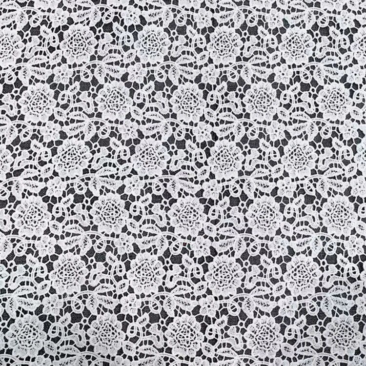 Wholesale high-quality European American dress lace fabric guipure embroidered wedding dress cheongsam lace fabric