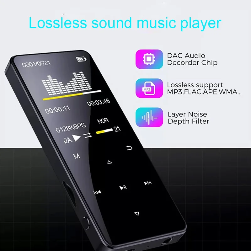 C6 1.8inch Screen Touch Button 16GB OEM Bluetooth MP3 Music Player with Speaker